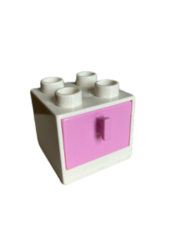 Lego Duplo skříňka s šuplíkem bílorůžová